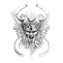 Dios Zeus con rayos  tattoo design idea