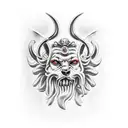 Dios Zeus con rayos  tattoo design idea