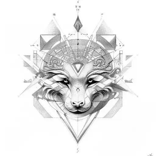 astrological fine line  tattoo design idea