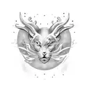 astrological fine line  tattoo design idea