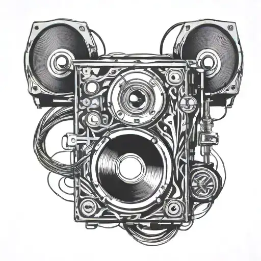 subwoofer music graffiti wall style tattoo style tattoo design idea