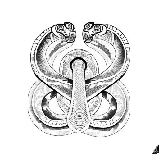 long python back tattoo tattoo design idea
