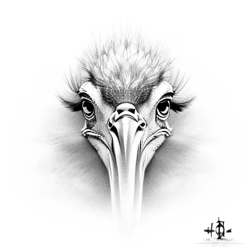 whole ostrich  tattoo design idea