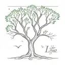 Thats life tree tattoo design idea