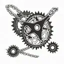 sprocket and chain tattoo design idea