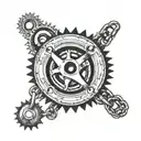 sprocket and chain tattoo design idea