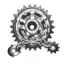 sprocket and chain tattoo design idea