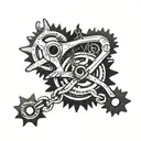 sprocket and chain tattoo design idea