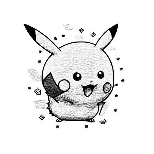 Pikachu com a pokébola  tattoo design idea