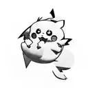 Pikachu com a Pokébola tattoo design idea