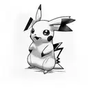 Pikachu  tattoo design idea