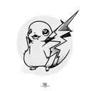 Pikachu com a pokébola  tattoo design idea