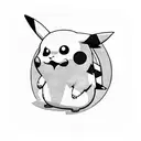 Pikachu com a pokébola  tattoo design idea