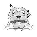 Pikachu com a pokébola  tattoo design idea