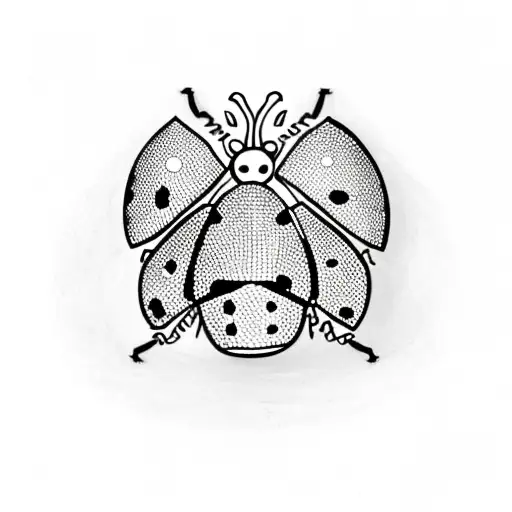 ladybugs on a cross tattoo design idea