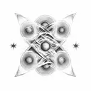Binary Neutron Stars Gravitational Waves tattoo design idea