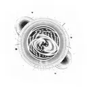 Binary Neutron Stars Gravitational Waves tattoo design idea