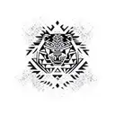 aztec panther tattoo design idea