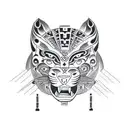 aztec panther tattoo design idea