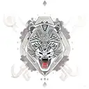 aztec panther tattoo design idea