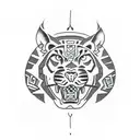 aztec panther tattoo design idea