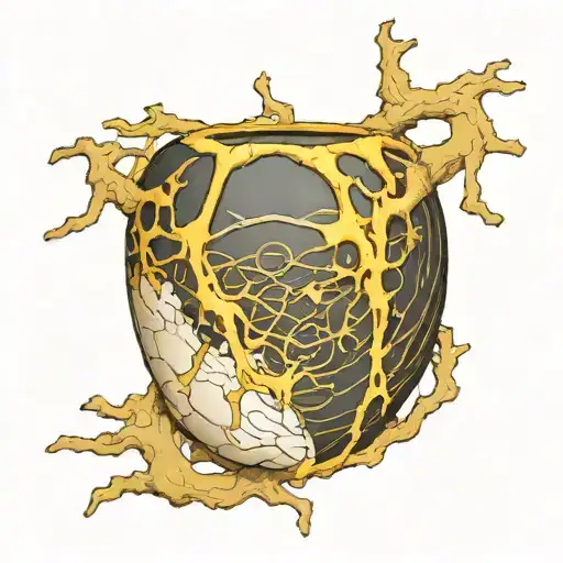 kintsugi life heartbreak tattoo design idea