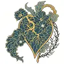 kintsugi heart tattoo design idea