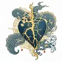 kintsugi heart tattoo design idea