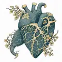 kintsugi heart tattoo design idea