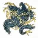 kintsugi heart tattoo design idea