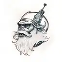 Viking MAN head tattoo design idea