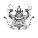 Viking MAN head tattoo design idea