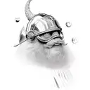 Viking MAN head tattoo design idea