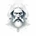 Viking MAN head tattoo design idea