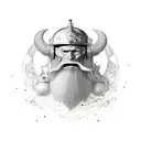 Viking MAN head tattoo design idea
