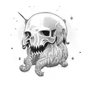 Viking MAN head tattoo design idea