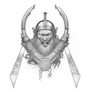 Viking MAN head tattoo design idea