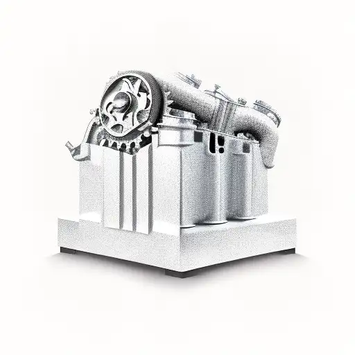 engine block used as vase tattoo design idea