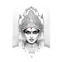 Indian Goddess tattoo design idea