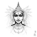 Indian Goddess tattoo design idea