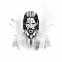 john wick tattoo design idea