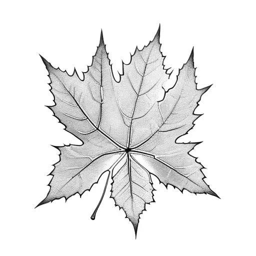 hazel leaf and maple leaf tattoo design idea