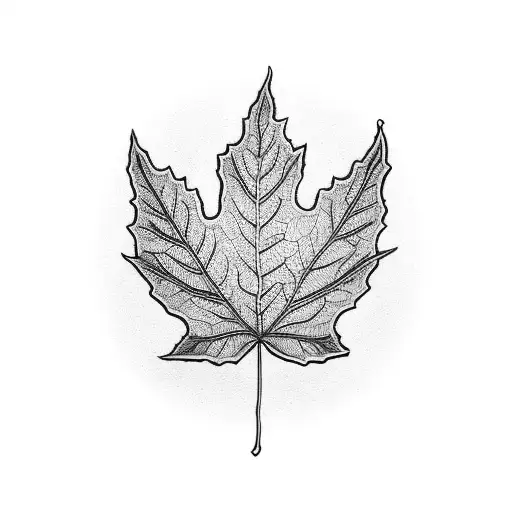 hazel and maple leaf tattoo design idea