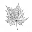 hazel leaf and maple leaf tattoo design idea