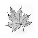 hazel leaf and maple leaf tattoo design idea