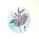 hazel leaf tattoo design idea