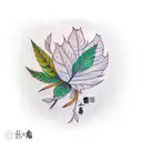 hazel leaf tattoo design idea
