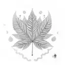 hazel leaf tattoo design idea