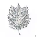 hazel leaf tattoo design idea