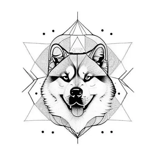 Akita Inu tattoo design idea
